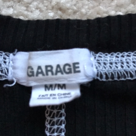 Garage, Medium black long sleeve cropped shirt - Picture 2 of 6